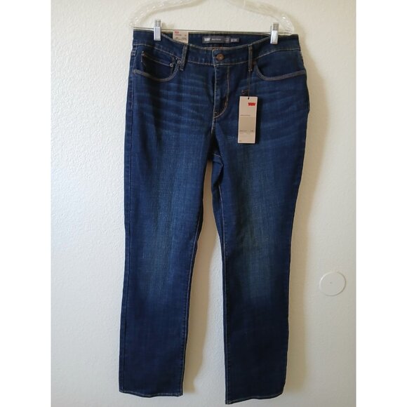 Levis Demi Curve Classic Straight Denim Blue Jeans Womens 15/32‎ San Francisco - Picture 1 of 16